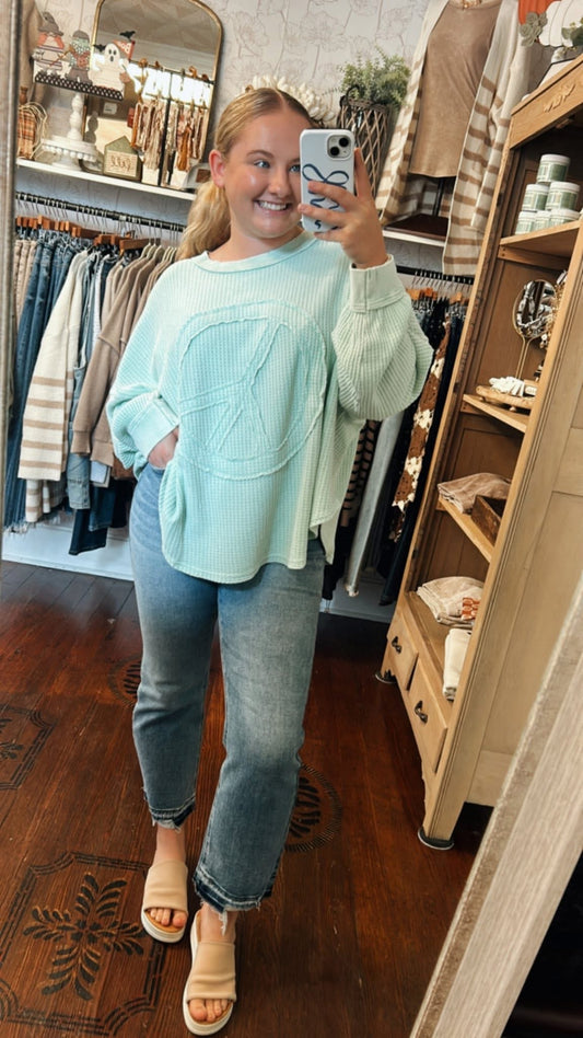 Mint Peace Knit Top