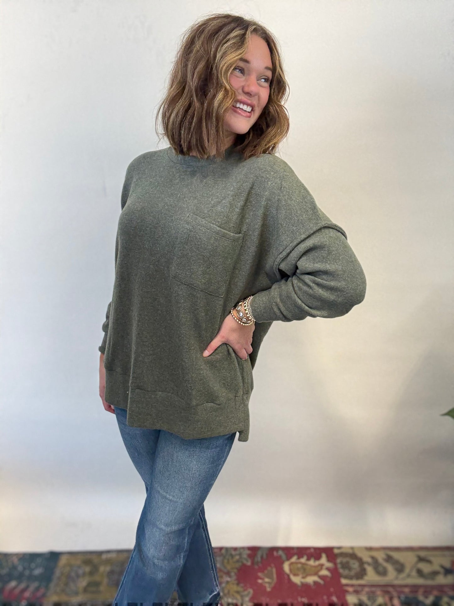 Everyday Oversized Pocket Sweater