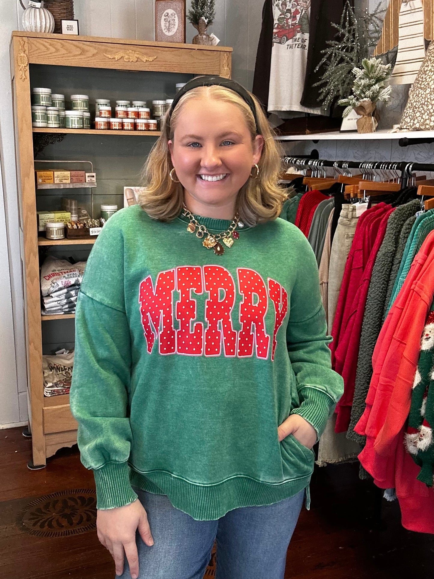 Polka Dot Merry Pullover