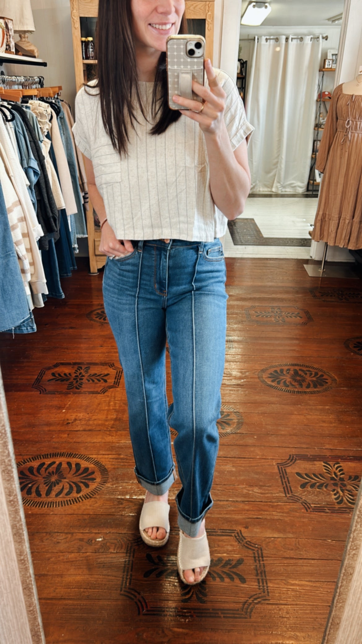 Carly Cuffed Denim