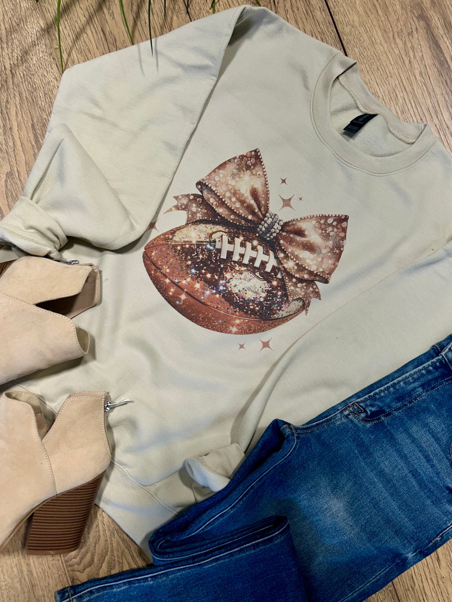 Football Bow Crewneck- Made to Order
