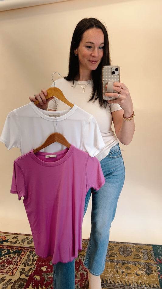 Ribbed Short Sleeve Top