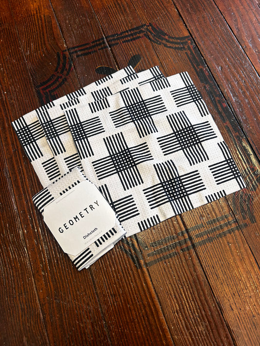 Cross Hatch Geometry Dishcloth