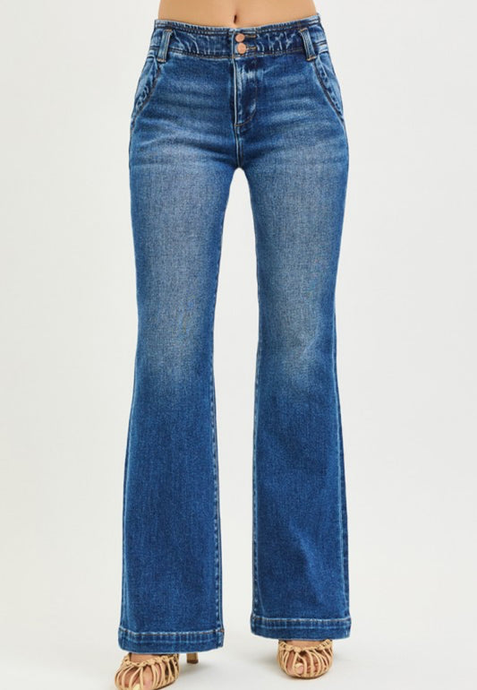 Riley High Rise Flare Denim