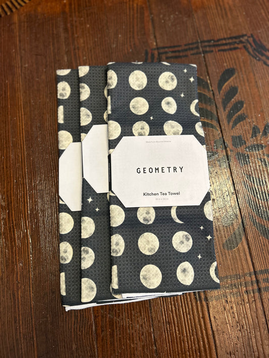 Moon Phase Geometry Towel