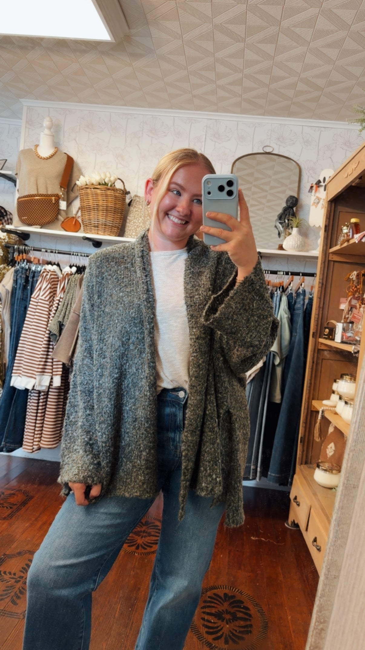 Olive Oversized Cardigan