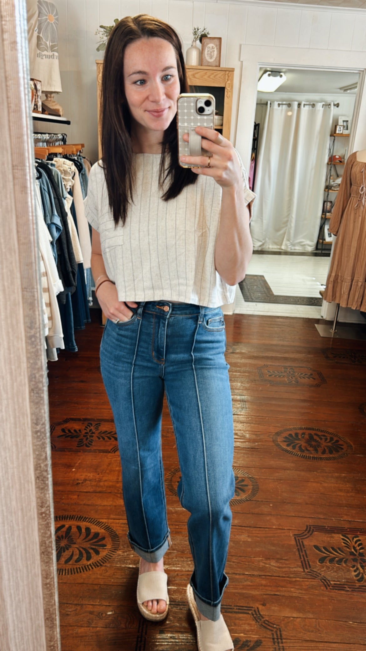 Carly Cuffed Denim