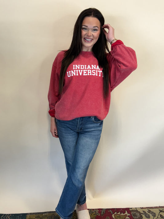 Indiana University Corded Crewneck