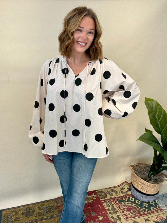 Amelia Polka Dot Top