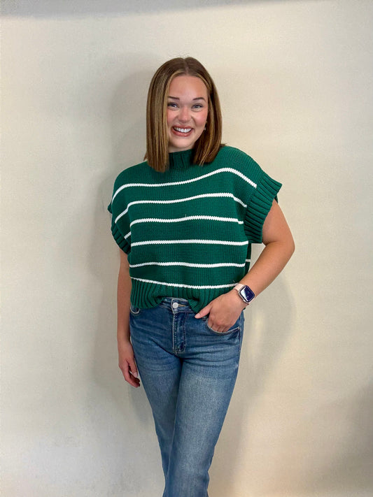 Striped Knit Short Sleeve