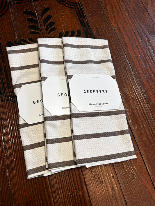 Salt Air Stripe Geometry Towel