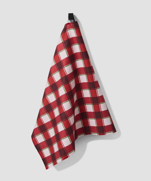 Jingle Plaid Geometry Towel