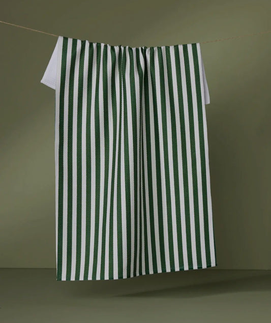 Ribbon Green Geometry Towel