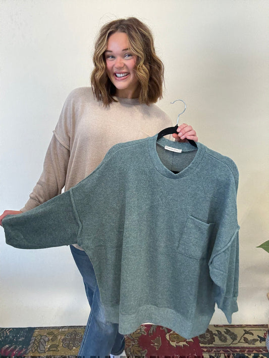 Everyday Oversized Pocket Sweater