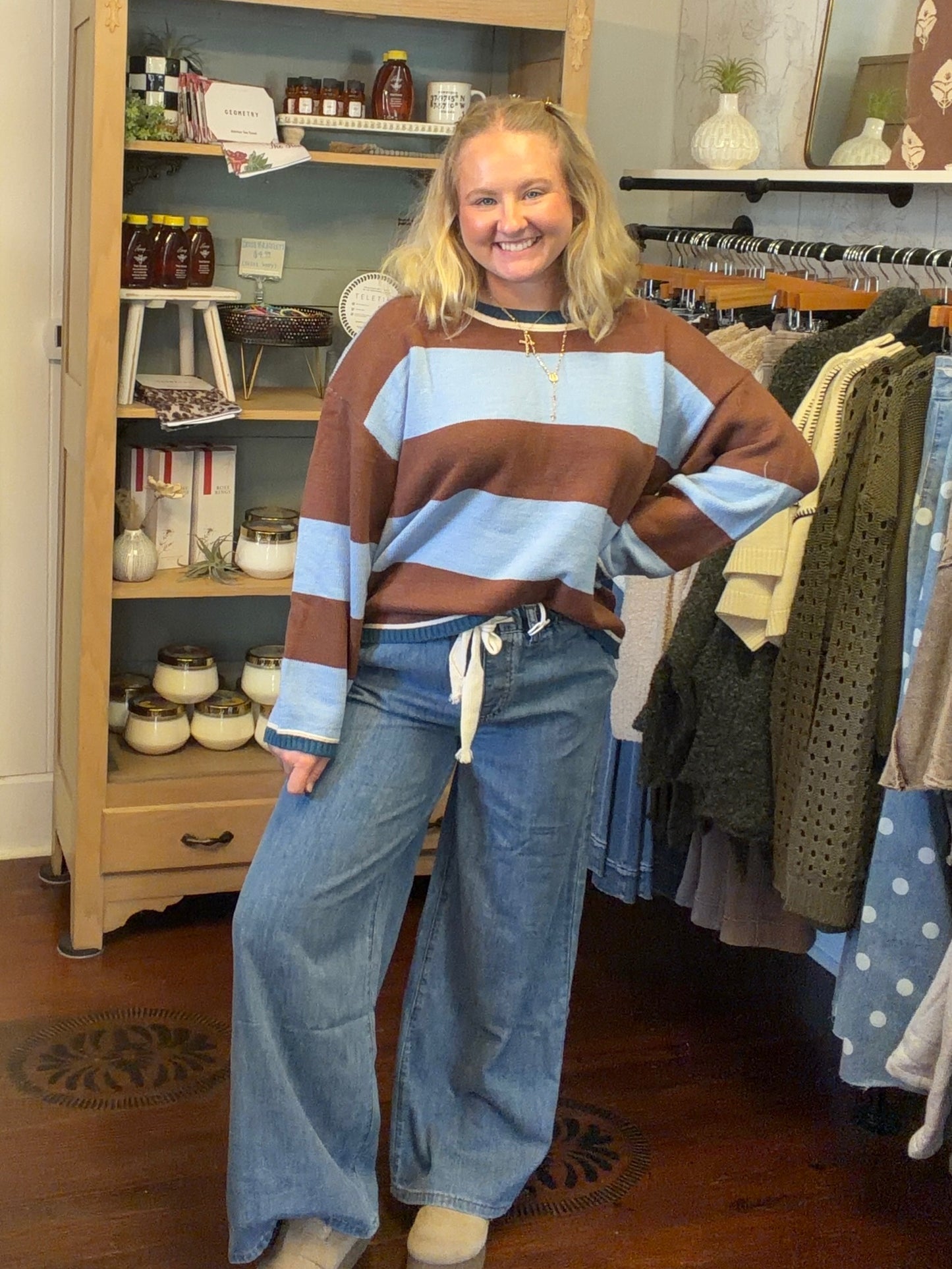 Wide Striped Sweater