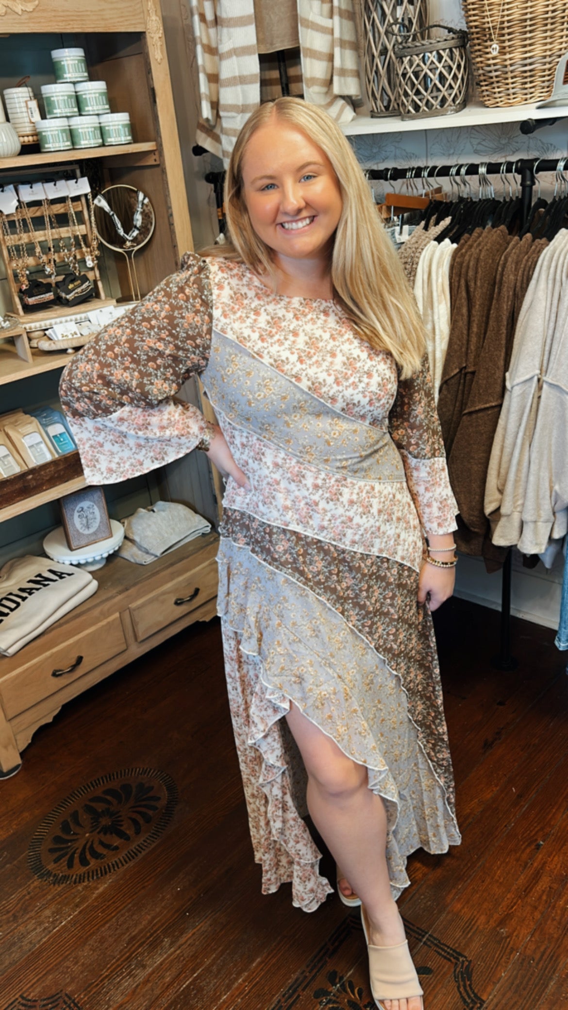 Multi Vintage Floral Dress