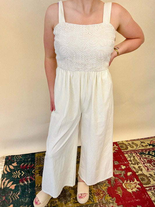 Embroidered Linen Jumper