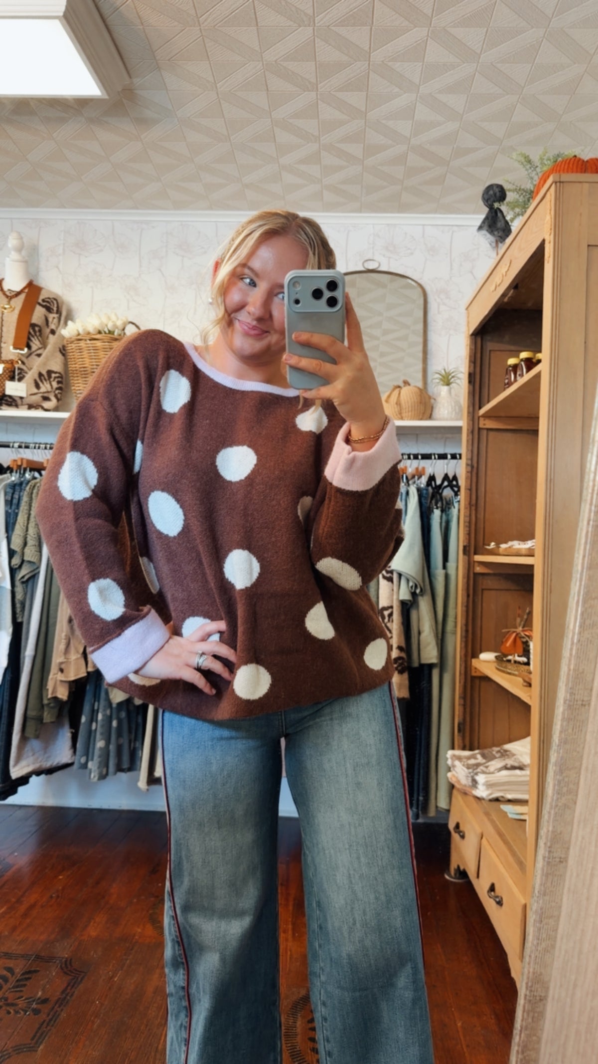 Chloe Polka Dot Sweater