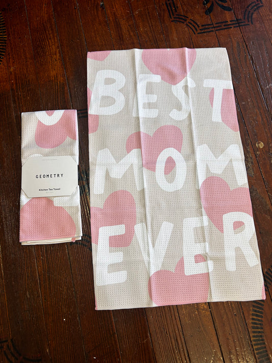 Best Mom Ever Geometry Towel