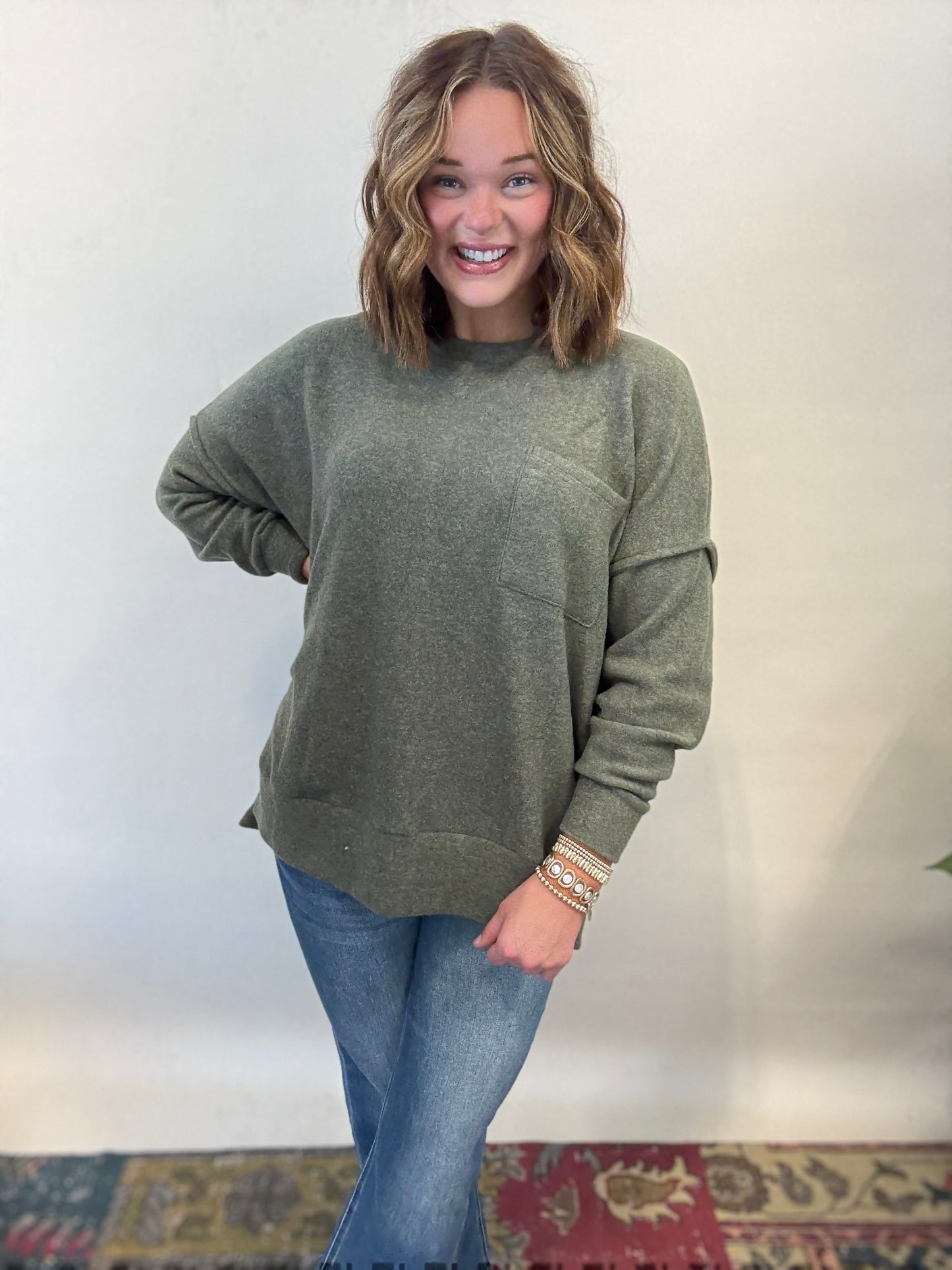Everyday Oversized Pocket Sweater