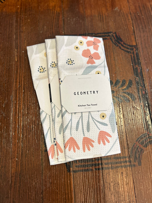 Fiona Cream Geometry Towel