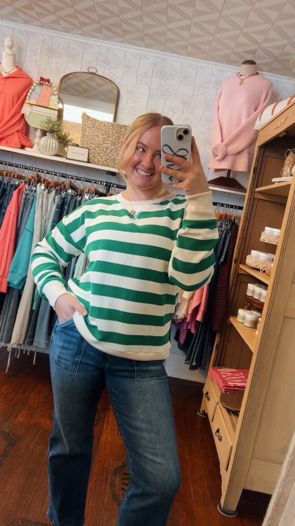 Oversized Striped Sweatshirt