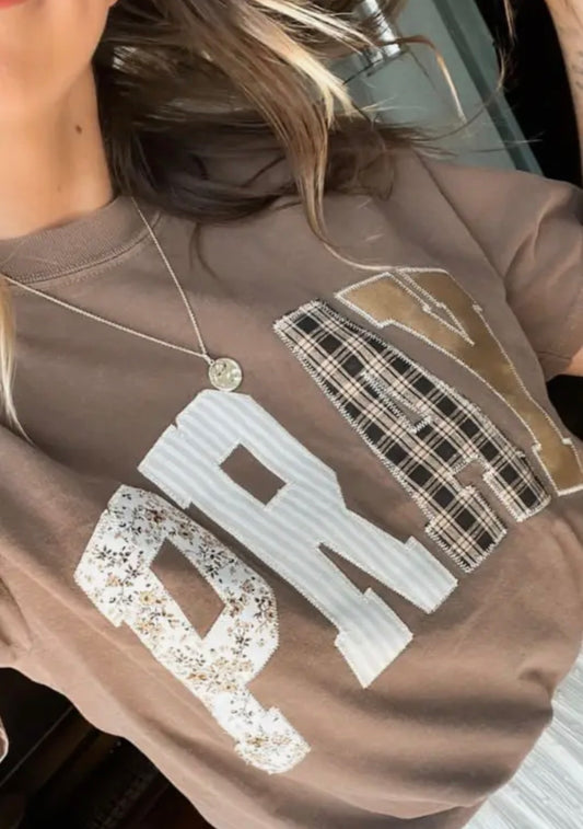 Pray Patchwork Tee