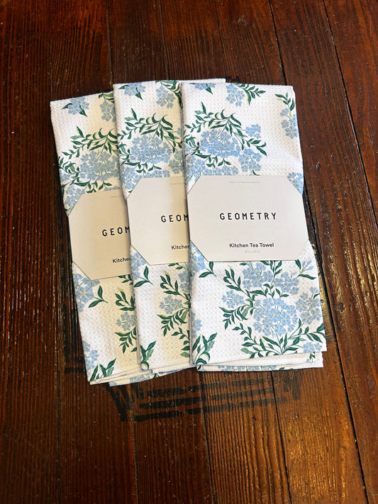 Blue Paisley Geometry Towel