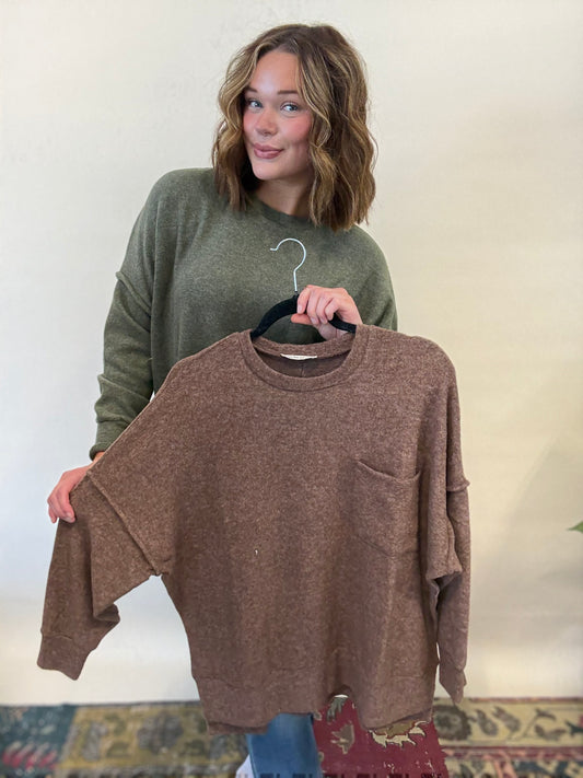 Everyday Oversized Pocket Sweater