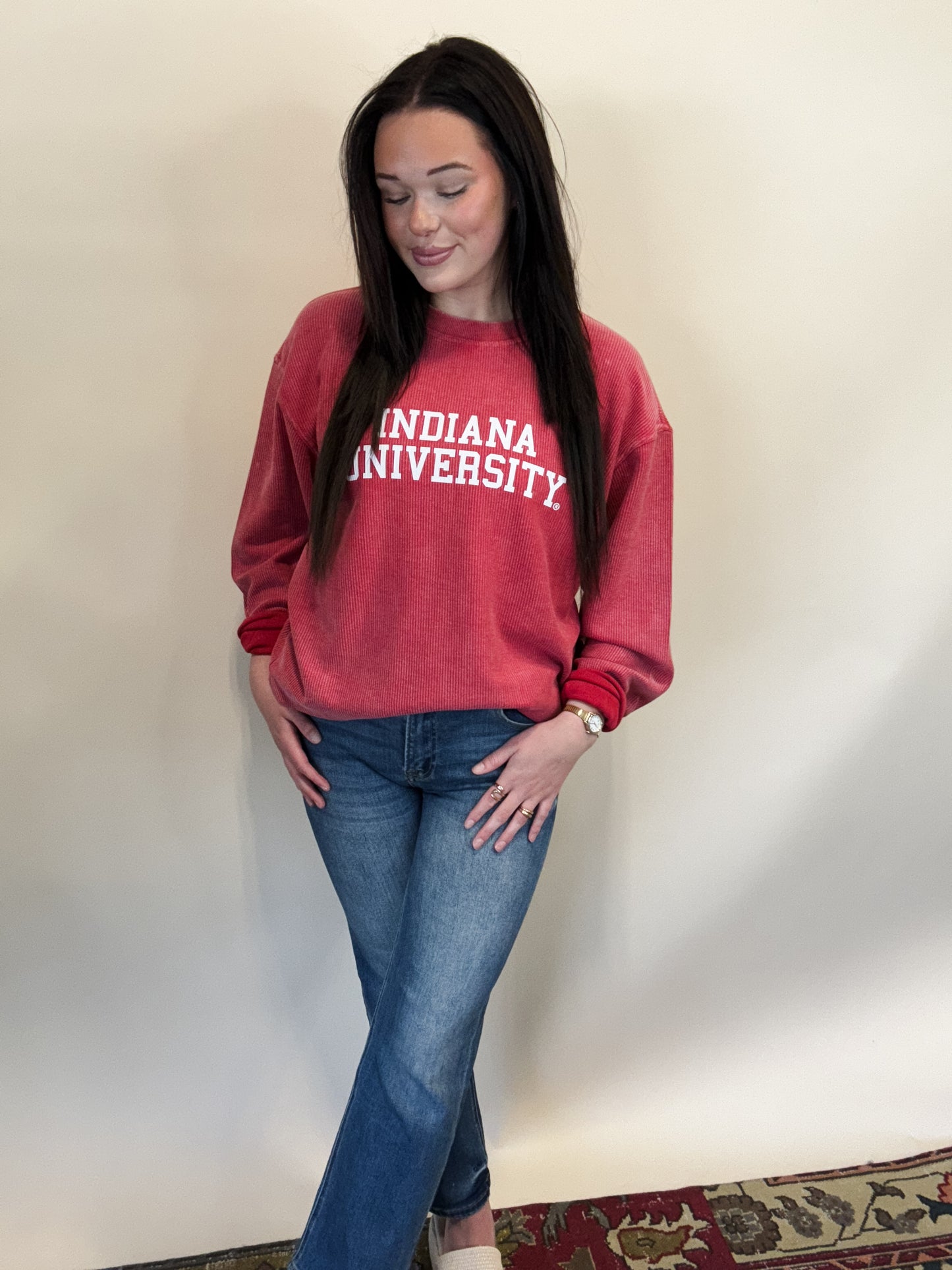 Indiana University Corded Crewneck