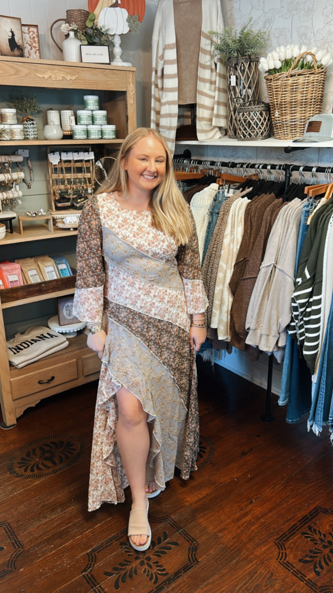 Multi Vintage Floral Dress