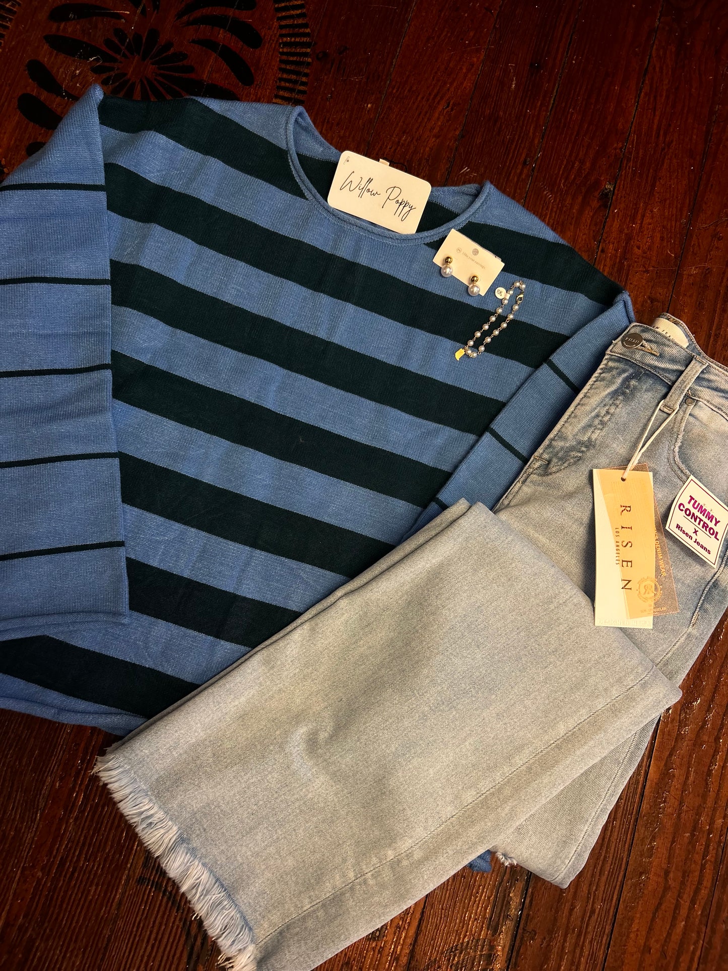 Blue Striped Sweater