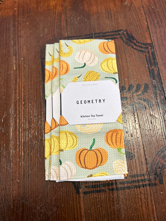 Pumpkins and Gourds Geometry Towel