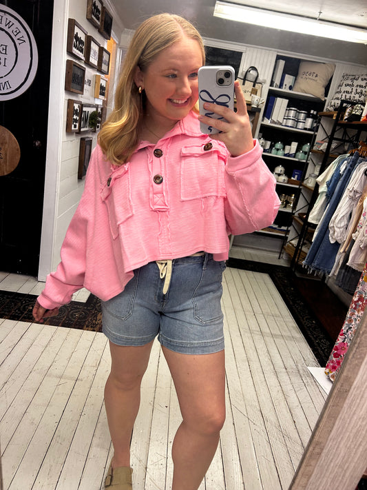 Pink Pullover- Final Sale