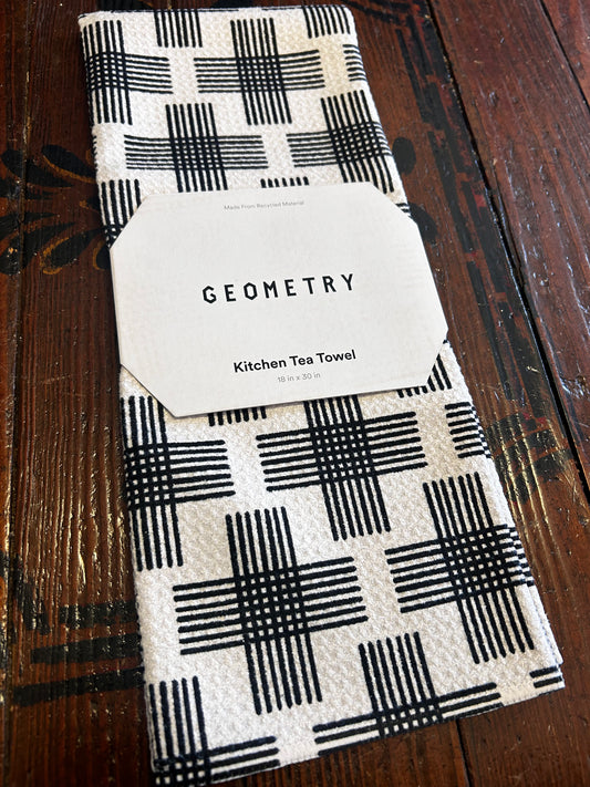 Cross Hatch Geometry Towel