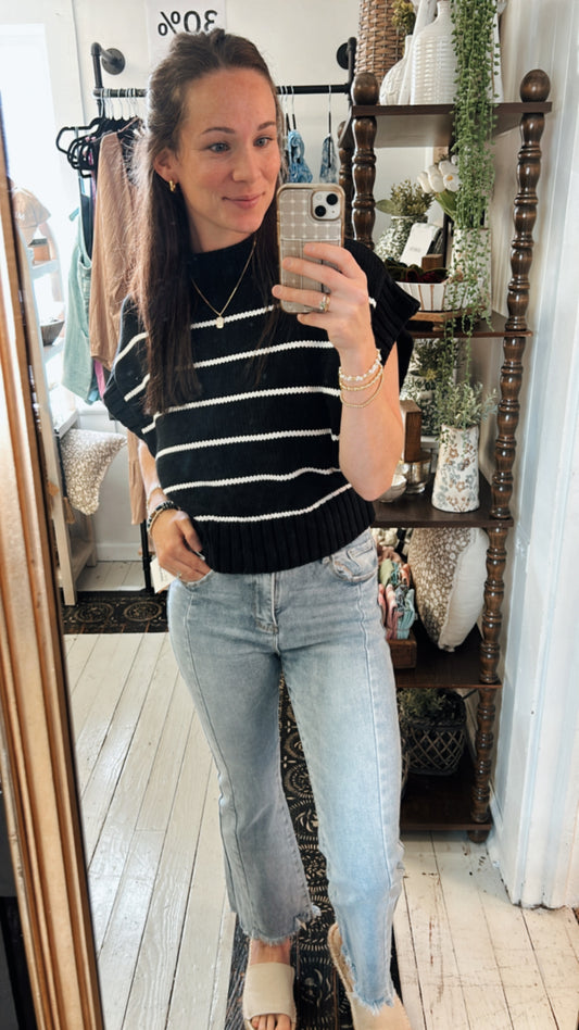 High Rise Ankle Flare Jeans