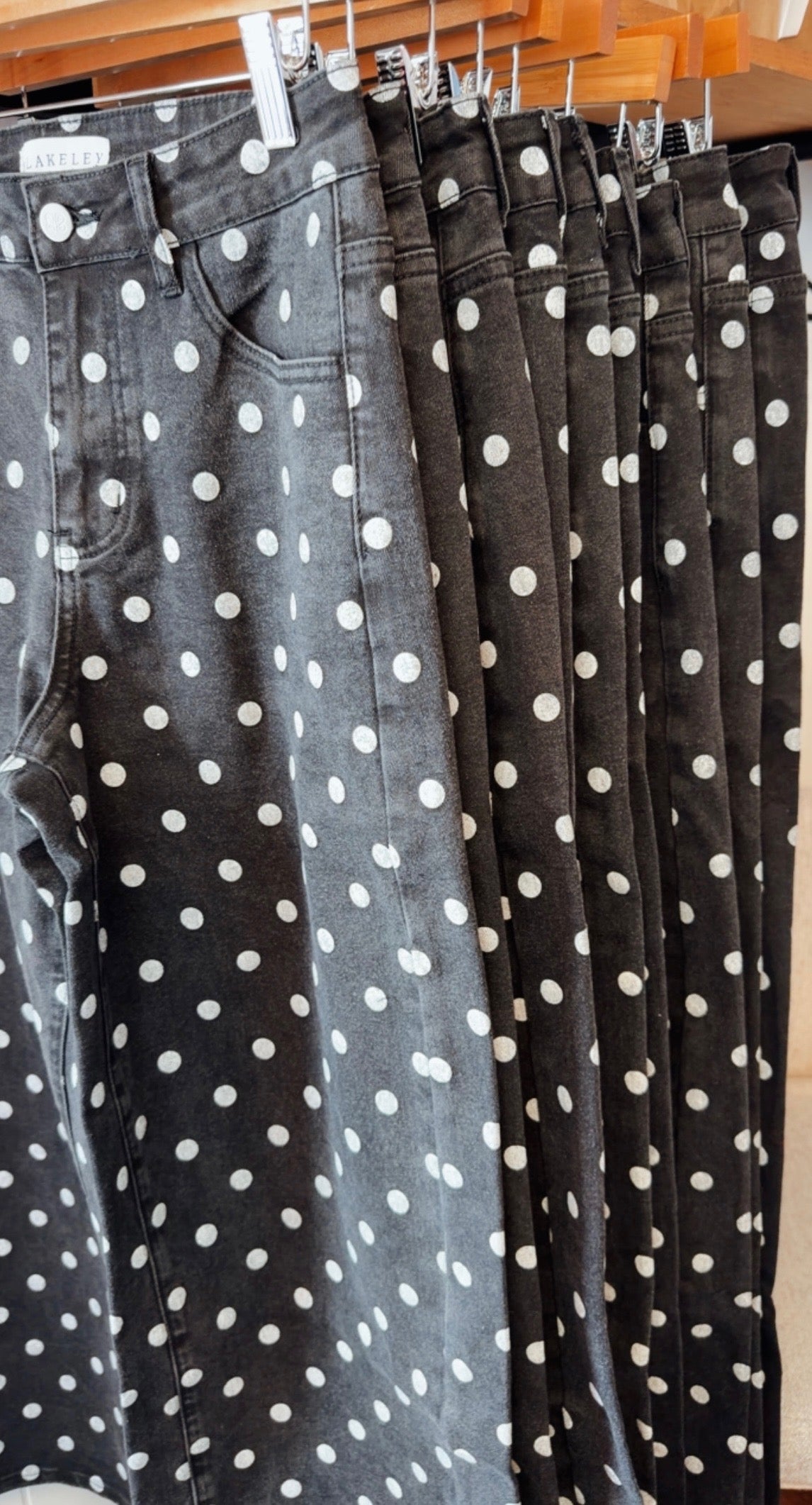 Black Polka Dot Denim