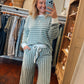 Long Sleeve Striped Set