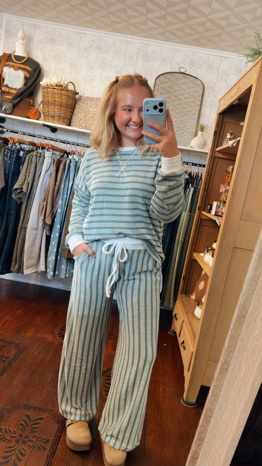Long Sleeve Striped Set