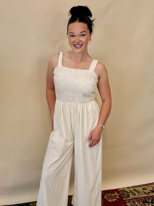 Embroidered Linen Jumper