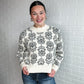 Charcoal Flower Knit Sweater