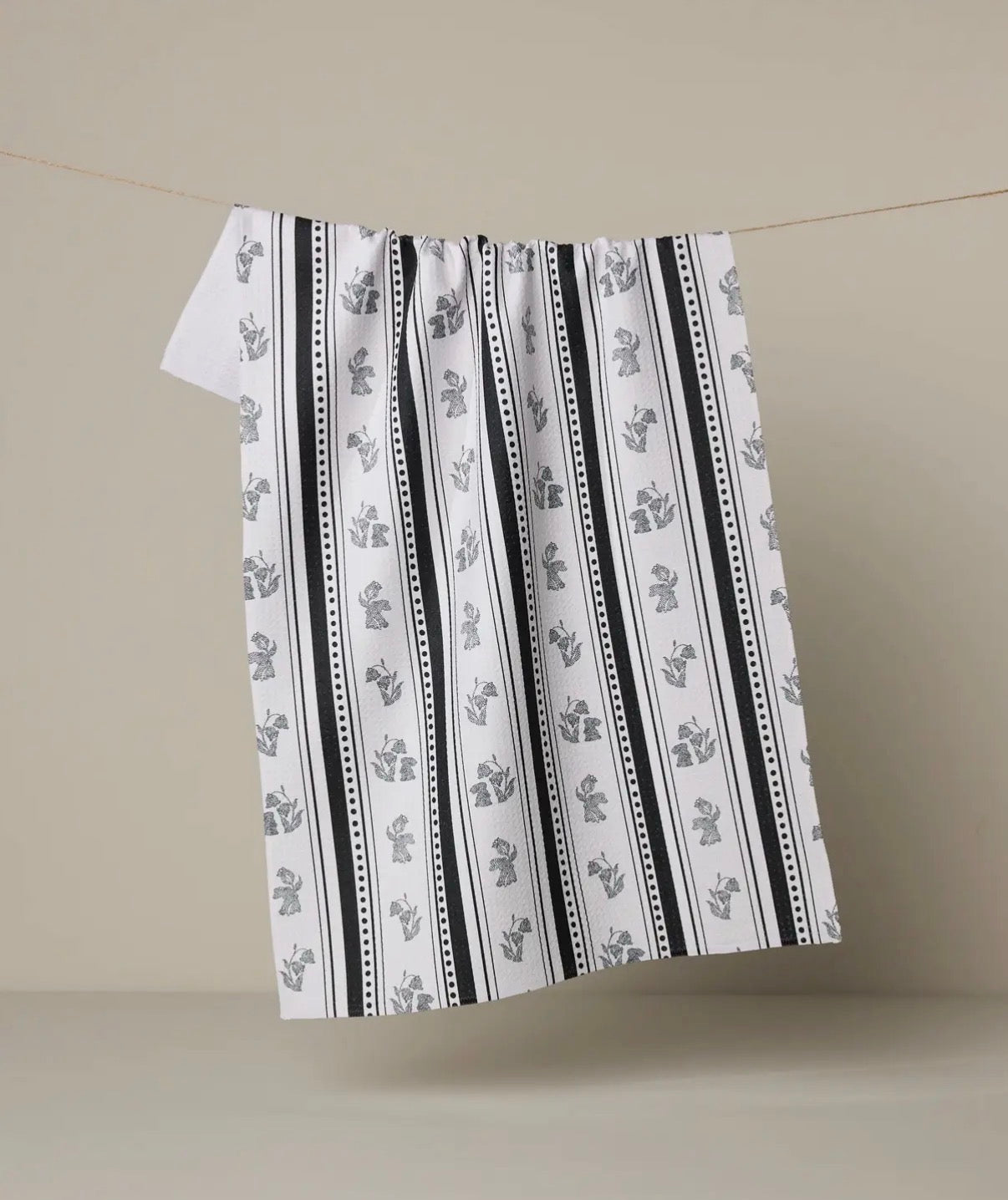 Bunny Dot Stripe Geometry Towel