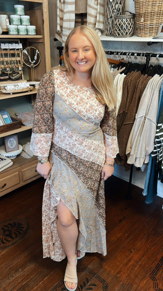 Multi Vintage Floral Dress