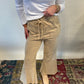 Vintage Washed Flare Pants- Natural