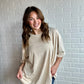 Beige Oversized Boxy Tee