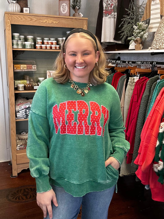 Polka Dot Merry Pullover