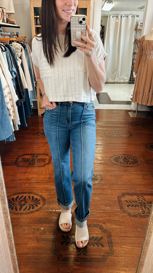 Carly Cuffed Denim