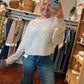 Open Cable Knit Sweater