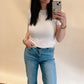 Tummy Control Risen Straight Jeans