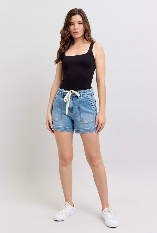 Judy Blue Light Wash Jogger Shorts